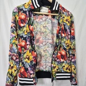 Denim & Flower Ricky Singh Floral Bomber Jacket Men's Small